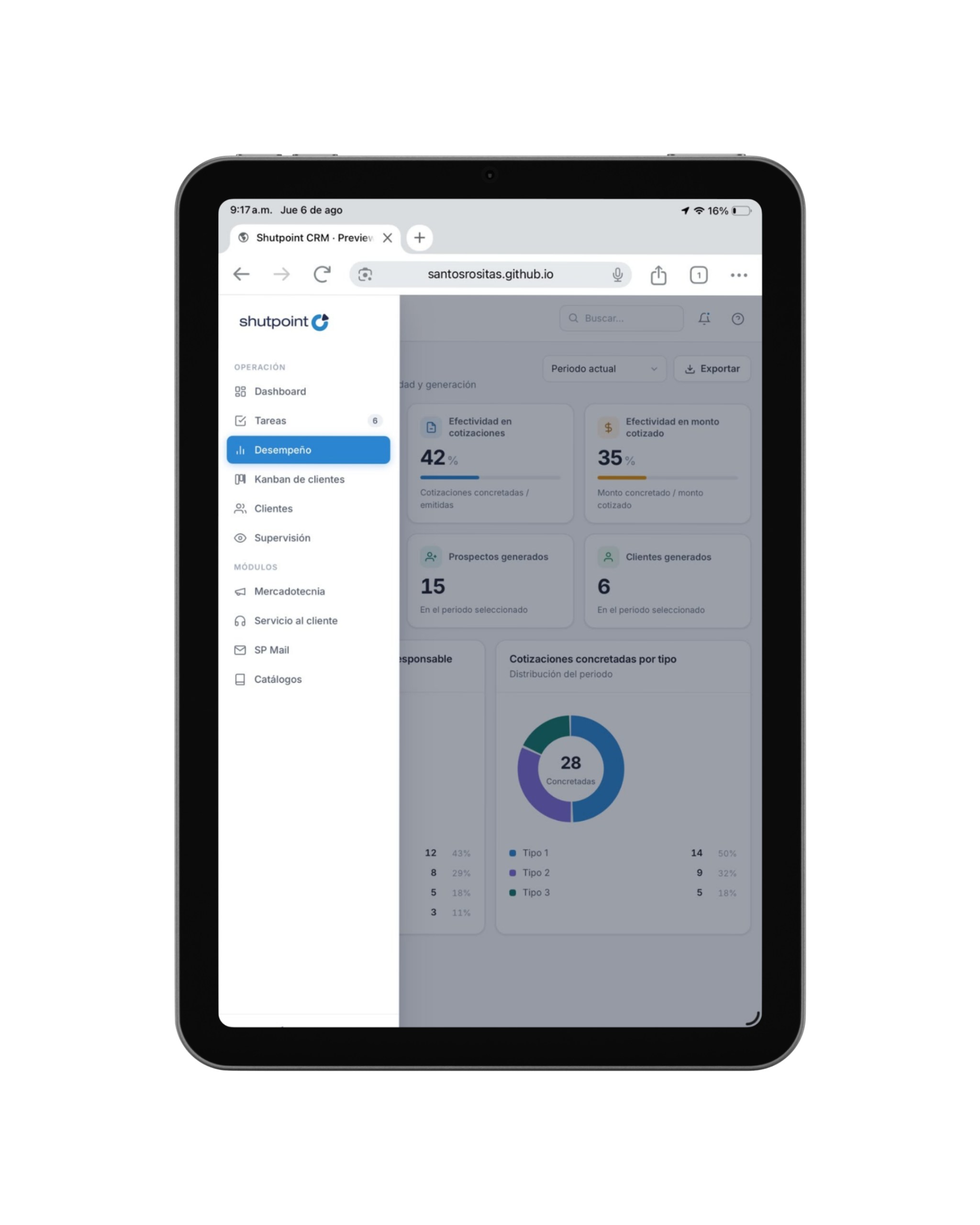 Shutpoint en iPad